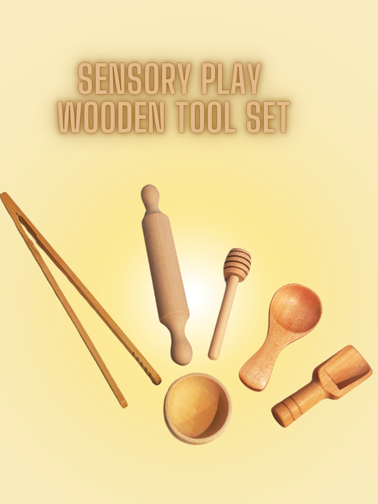 Wooden toys for sensory play